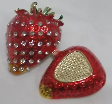 Strawberry Metal Trinket Box