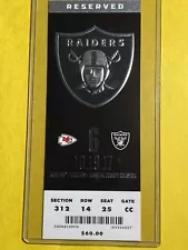 2017 Oakland Raiders Official NFL Mint Season Ticket Stub - pick any game!