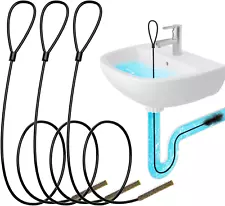 30 Inch Drain Snake Hair Drain Clog Remover, Metal Sink Snake Drain Hair Removal