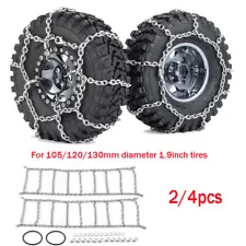 Metal Snow Tire Chains Anti-skid Wheel Chain For 1.9" Tyres 1/10 TRX-4