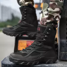 New Black Desert Outdoor Military Boots Man Tactical Boots Men Hot Sale High Top