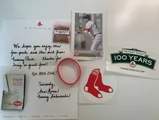 Rare NEW Red Sox Nation Gift Set 2012 Fenway Park Dirt Wristband Photo Stickers