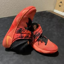 Nike Kyrie 2 Inferno Basketball Bright Crimson Orange Black 819583-680 Size 8