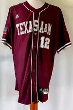 Adidas Texas A&M University Aggies Stitched Baseball Jersey Size Large