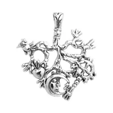 Cimaruta Witch 925 Sterling Silver Italian Folk Charm Pendant Fine Jewelry