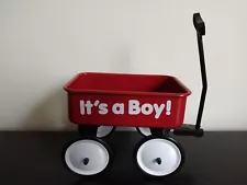 Teleflora Metal Red Wagon "It's a Boy!" - Newborn Baby Shower Gift Basket