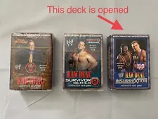 WWE Raw Deal Collectibe Card Game *3 Starter Decks* (2 Sealed, 1 Open)