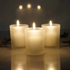 12 pcs Frosted GLASS Candle VOTIVE HOLDERS for Wedding Party Centerpieces SALE