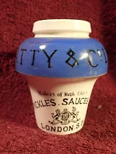 VINTAGE Patent Mustard pickles sauces Jar/Pot - LONDON