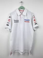 Toyota Panasonic Formula 1 Racing Team Polo Shirt Sz L Men White