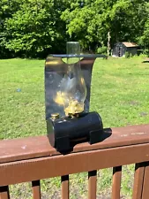 Antique Railroad Train Car Bunk Lantern Oil Lamp Metal Wall Mount Caboose