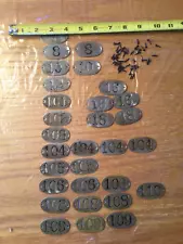 Antique Theater Seat Number Plates for Sale