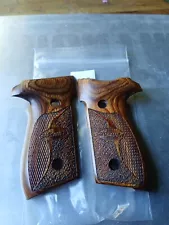 Altamont Sig P229 P228 Walnut Checkered For DAK DAO Custom Shop Grips#205