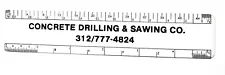 Concrete Drilling & Sawing Co Roughneck Equipment Sales Plastic Measuring Tool