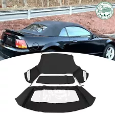 For Ford mustang Convertible FM3229SS 1994-04 Soft top W/window Black Sailcloth (For: 2000 Mustang)