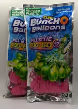 Lot of 2 - Zuru Bunch O Balloons Rapid Filling Self Sealing Water Balloon (Pink)