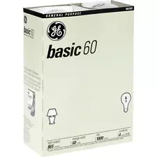 GE 41026 60 Watt 865-Lumen A19 Basic Light Bulb 4 Single Bulbs in a Pack