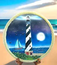 SPOONTIQUES Stepping Stone or Wall Plaque Lighthouse & Sea Gulls 3D