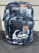 Quicksilver Backpack Unisex School Travel Bag Blue Green Teal Many Pockets