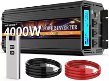 4000 Watt Power Inverter 12V DC to 110V 120V Converter for Family RV Off Gr...