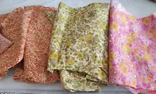 2 Lb. Lot Vintage Cotton Fabric pieces, scraps for sewing craft projects.