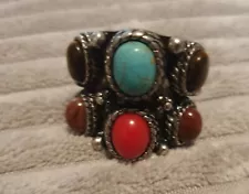 Chunky Multistones Ring Will Combine Postage On Items For Sale