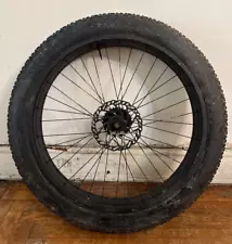 Fat Bike Wheel & Tire w sprocket and disc brake 26"x4.0" for parts as is