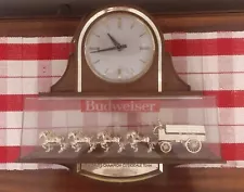 1985 Budweiser World Champion Clydesdale Team and Wagon Lighted Sign/Clock