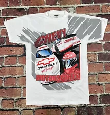 Vintage 90s Nascar AOP T Shirt Chevy Motorsports All Over Print Men’s Large