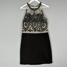 Dancing Queen Womens Dress XXL Black Embellished Lace Cocktail Wedding Guest