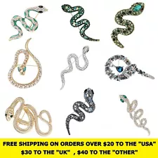 Luxury Snake Brooch Pin For Wome Men Trendy reptiles Beautiful Animal Hot Sale