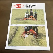 Original Kuhn Model GRS24 Gyrostar Tedder Rake Sales Brochure Page