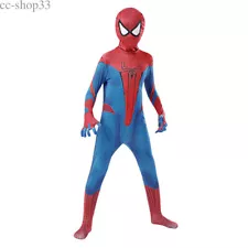 The Amazing Spider-Man 2 Jumpsuit Kid Cosplay Costume Halloween Spandex Bodysuit