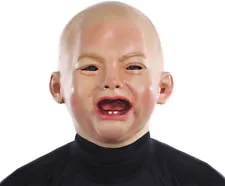 ADULT CRYING BABY COSTUME MASK CRYBABY CREEPY INFANT ANGRY SAD FUNNY FACE MASK