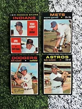 4 For$4 Sale 1971 Topps Baseball Lot Of 4 EX Condition Low Cost Shipping