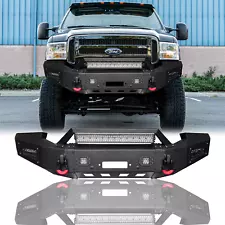 Vijay Used Steel Front Bumper W/Winch Plate&Lights For 2005-2007 Ford F250/F350