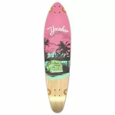 Kicktail Longboard Deck - VW Series - Pink N' Mint ( DECK ONLY)