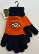 Denver Broncos Stretch Knit Gloves with Texting Tips NFL