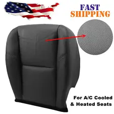 For 2007-2013 Chevy Tahoe Driver Bottom Leather Seat Cover Black AC & Heated