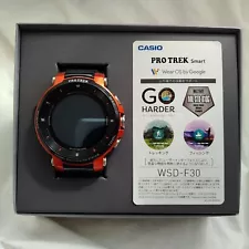 Casio WSD-F30-RG Pro Trek GPS Bluetooth Smartwatch for Men Black/Orange