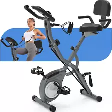 Stationary Exercise Bike for Home Workout Fitness Bike Indoor 5 in 1 Folding Sta