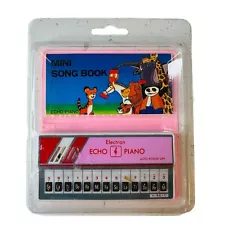 Vtg ELECTRON ECHO 80's MINI PIANO SONG BOOK Pink Keyboard Plastic Toy Taiwan