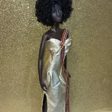 Barbie Clone Superstar Era Gold Dress with Red Sash ~ Sale for Dress only