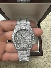 moissanite diamond watch men