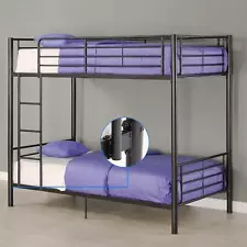 Dorm for Kids Adult Children Metal Bunk Beds Frame Twin over Twin Ladder NEW