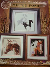 New ListingCROSS MY HEART Native American PAINTED PONIES HORSES Cross Stitch PATTERN BOOK