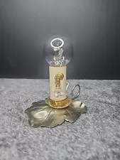 Vintage Aerolux Flower Rose Light Bulb Neon Brass Leaf