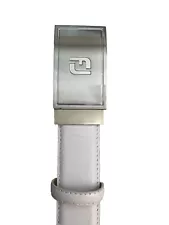 FootJoy Belt Men’s 36 White Genuine Leather Golf Interchangeable Buckle FJ READ