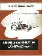 Ford Tractor Dearborn Front Mounted Blade Snow Plow 8n 2n 9n Owner's Manual