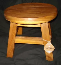 Thailand Wooden Wood Four Footed Round Kitchen Laundry Furniture Stool Chair